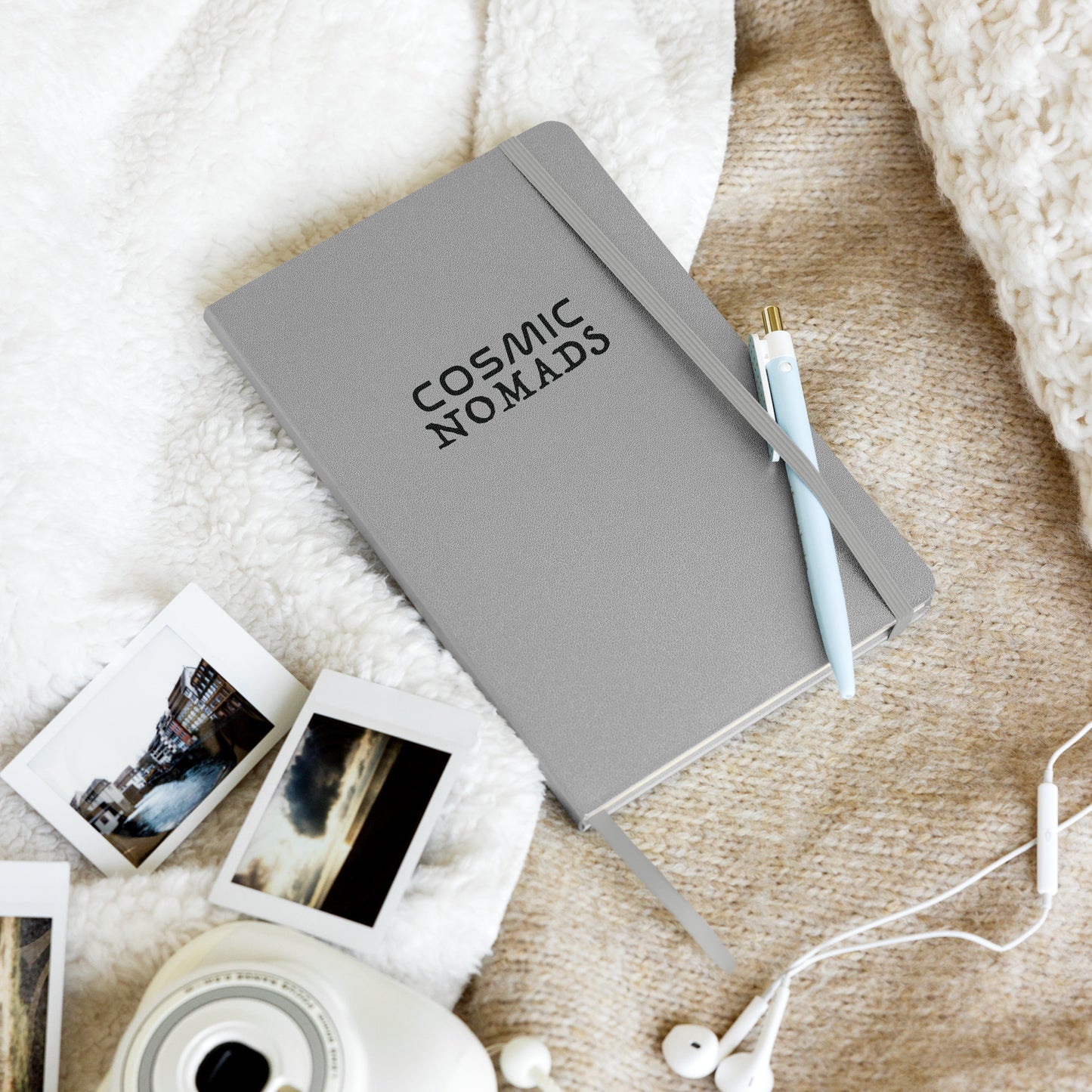 Cosmic Nomads Logo Hardcover notebook