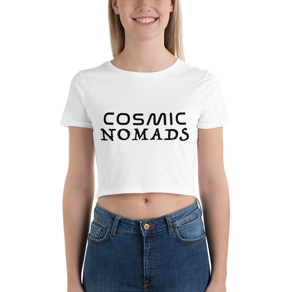 Cosmic Nomads Logo Crop Tee White - Main Image