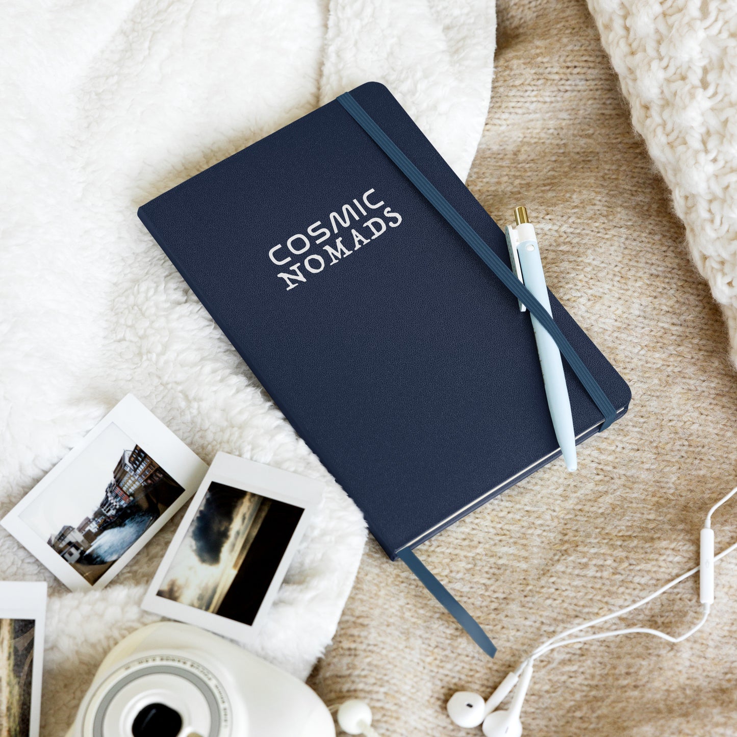 Cosmic Nomads Logo Hardcover notebook